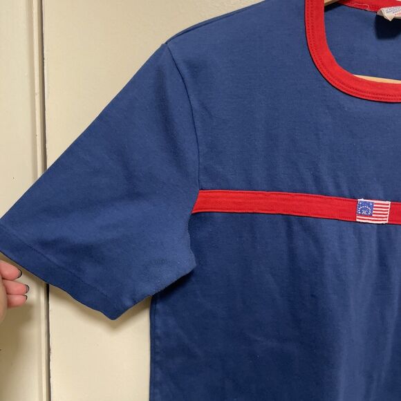 VTG 1976 Bicentennial 1776 Single Stitch T-Shirt ringer JG Hook 4th of July - Picture 2 of 11